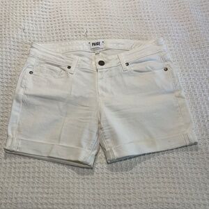 White Jean shorts
